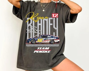 Ryan Blaney NASCAR Vintage Shirt, Comfort Colors Vintage Racing Tee, Ryan Blaney #12 Nascar Retro Motorsport Graphic Tee, Eras fan gift