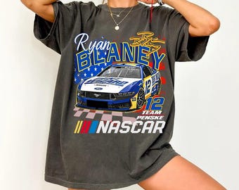 Ryan Blaney NASCAR Vintage Shirt, Comfort Colors Vintage Racing Tee, Retro Motorsport Graphic Tee, Eras fan gift