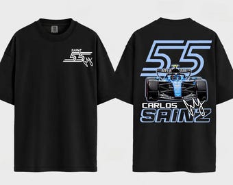 Carlos Sainz F1 Vintage Shirt, Comfort Colors Vintage Racing Tee, Carlos Sainz #55 F1 Shirt, Retro Motorsport Graphic Tee, F1 Comfort Color