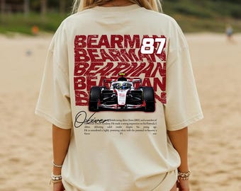 Oliver Bearman Formula 1 Vintage Comfort Color Shirt, Retro F1 Racing Tee, Ollie 87 F1 Fan Favorite Shirt, F1 Shirt, Soft Cotton Graphic Tee