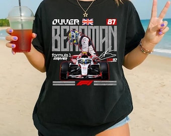 Oliver Bearman Formula 1 Vintage Comfort Color Shirt, Retro F1 Racing Tee, Ollie 87 F1 Fan Favorite Shirt, F1 Shirt, Soft Cotton Graphic Tee
