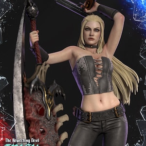 Trish, Devil May Cry, figura de resina 16K, coleccionable pintada a mano, 35 cm (13,77 pulgadas)