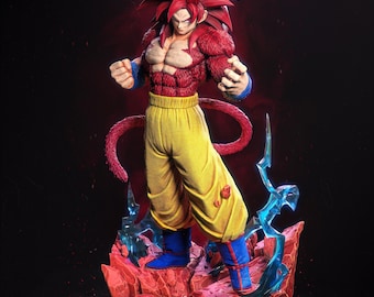 Goku SSJ4, Dragon Ball, 16K Resin Figur, handbemaltes Sammlerstück, 40 cm