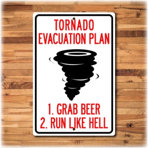 Tornado Evacuation Plan Sign