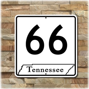 Personalized Tennessee Highway Sign (TN-66 Shown)