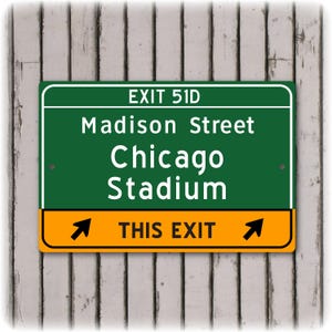 Old Chicago Stadium Exit Sign - Madhouse on Madison