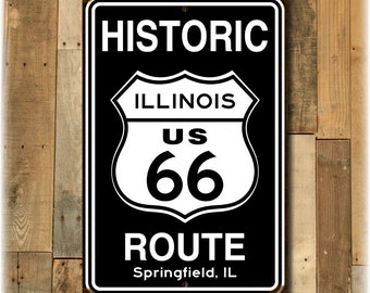 Personalized Distressed Route 66 Sign