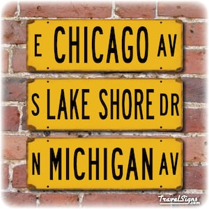 Vintage Chicago Street Signs