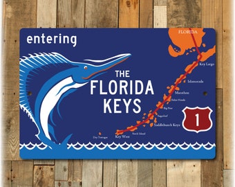 Entering Florida Keys - Retro Sign