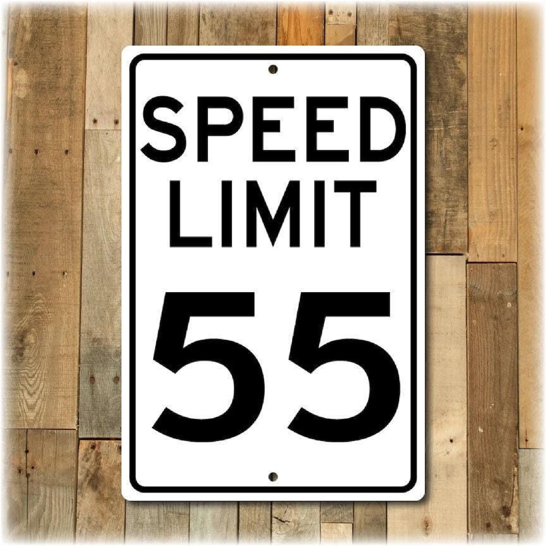 Speed Limit Sign: Custom Bold Number Aluminum Street Sign for Garage ...
