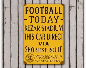 San Francisco 49ers - Retro Cable Car Sign to Kezar Stadium