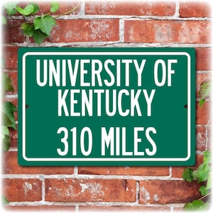 Personalized University Highway Distance Sign - Kentucky