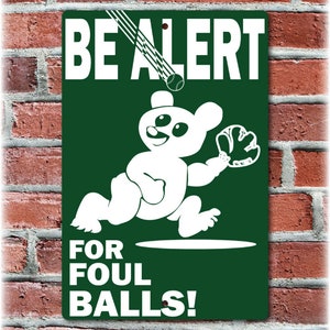 Wrigley Field Foul Ball Sign