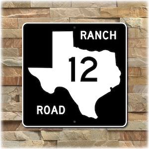 Personalized Texas Ranch Road Sign (12 Shown) - Etsy
