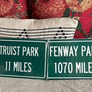 Truist Park, Personalized Highway Distance Sign To: Home of the Atlanta Braves, Souvenir, Suntrust Field, Baseball Stadium