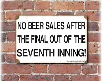 Tiger Stadium - No Beer Sales - Retro Sign