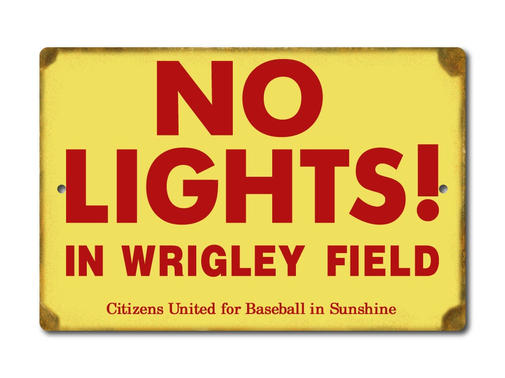 No Lights in Wrigley Field Sign - Etsy