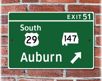 Auburn Highway Exit Sign