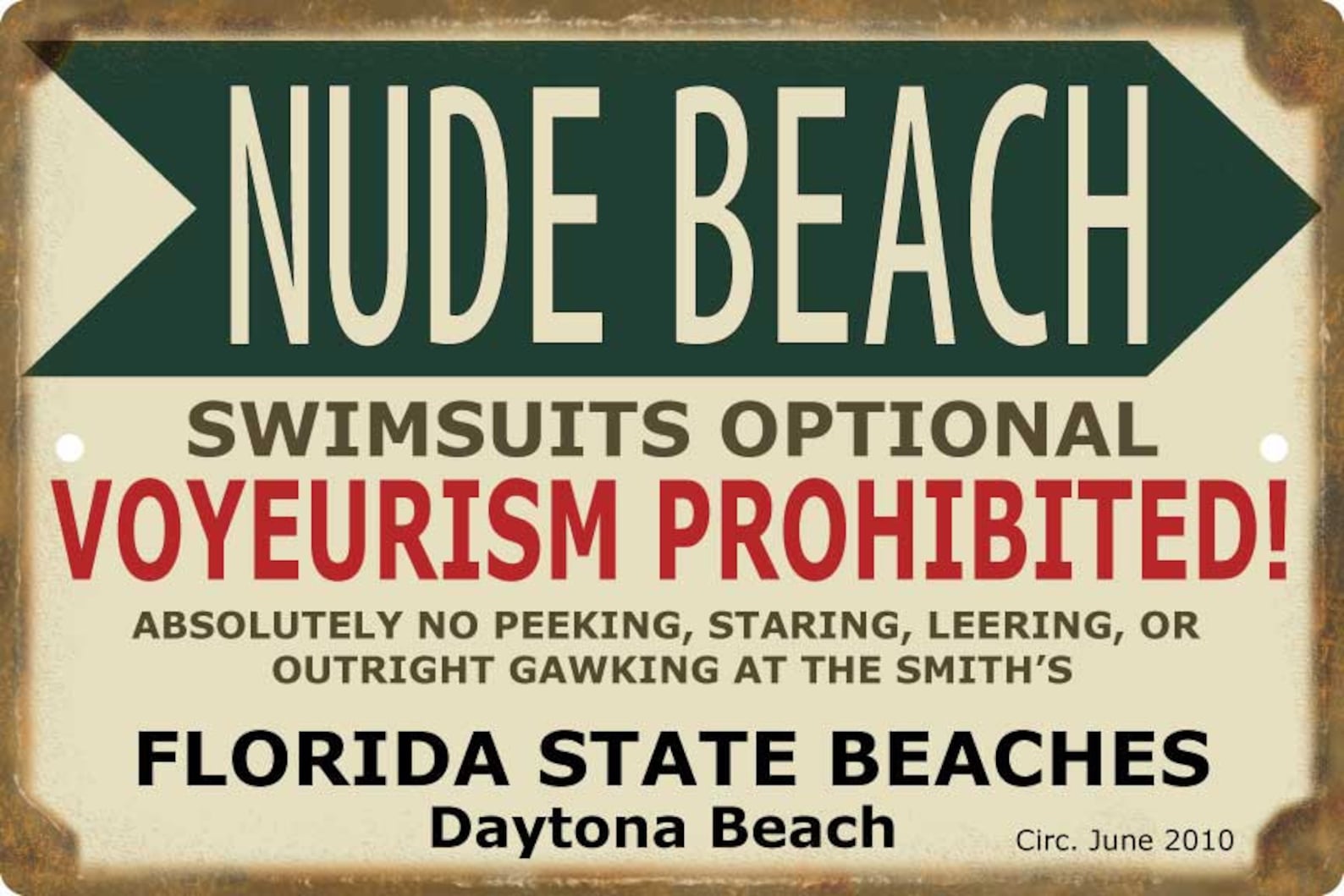 Nude Beach Personalized Sign - Etsy