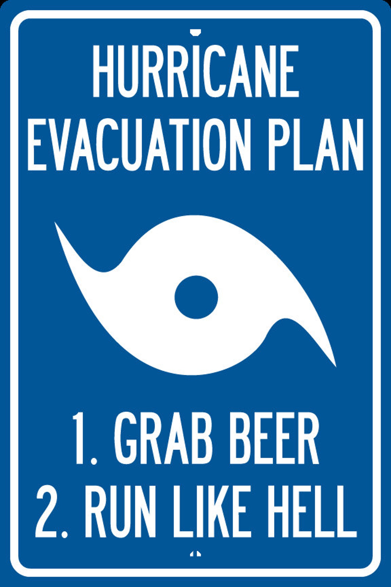 Hurricane Evacuation Plan Sign - Etsy