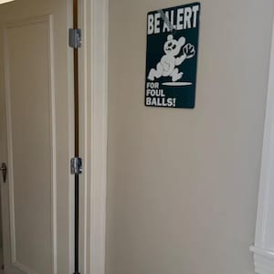 Wrigley Field Foul Ball Sign: Vintage Baseball Decor for Wall - Retro ...