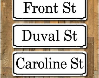 Key West Street Signs: Mallory Square Art, Coastal Decor, Beach House Sign, Unique Vacation Gift, Jimmy Buffet Fan