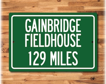 Señal personalizada de distancia en carretera a: Gainbridge Fieldhouse, sede de los Indiana Pacers