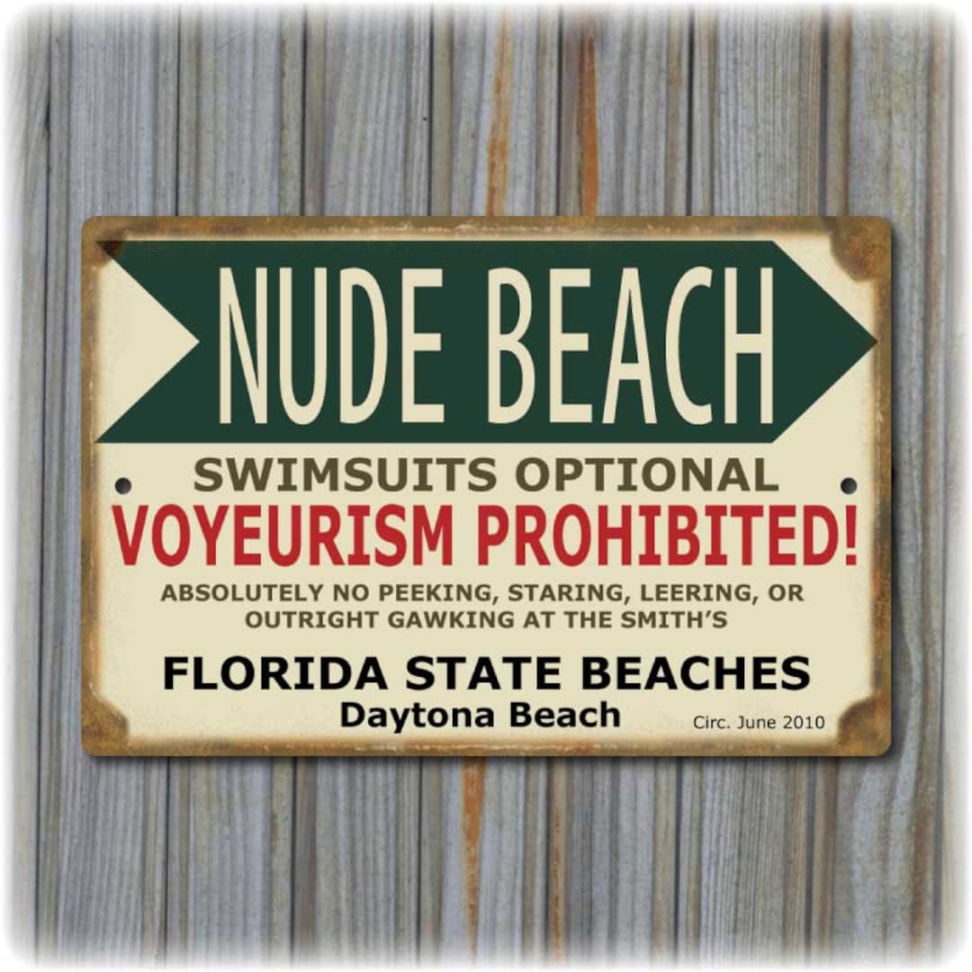 Nude Beach Personalized Sign pic