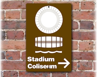 Cincinnati Stadium Coliseum - Retro Direction Sign