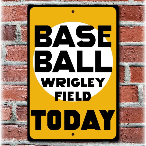 Baseball Today - Wrigley Field -  Replica CTA EL Train Sign