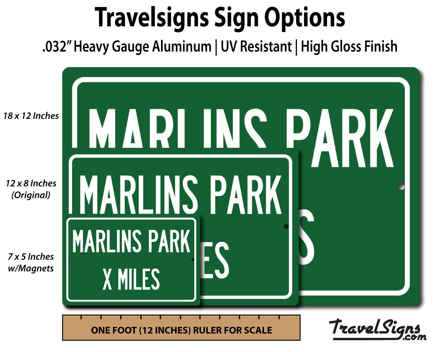 Florida Marlins Drive Interstate Sign MLB Licensed Baseball Sports Fan Decor