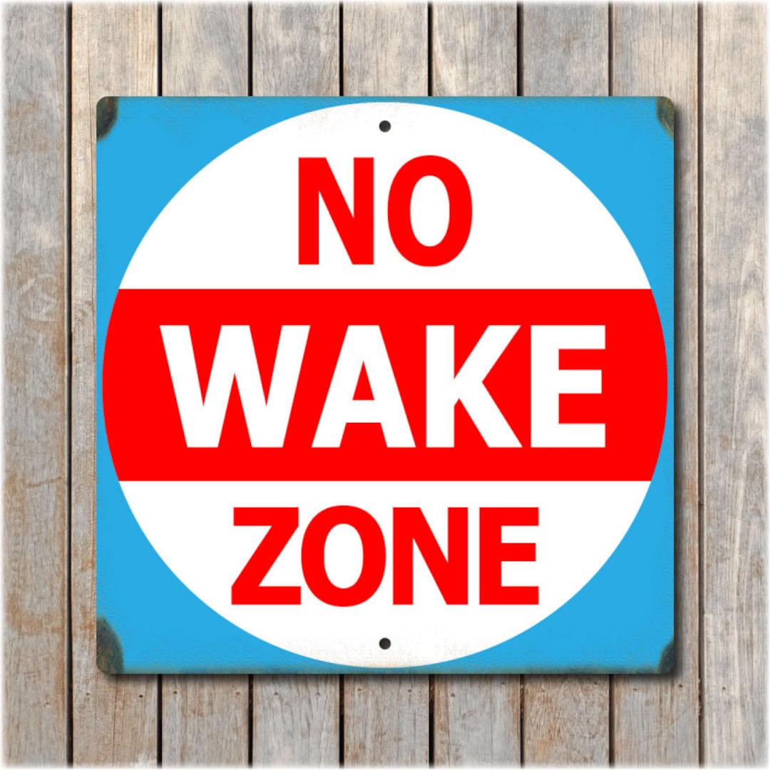 Retro No Wake Zone Sign - Etsy