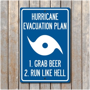 Hurricane Evacuation Plan Sign