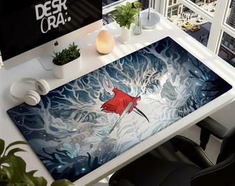 Alfombrilla de escritorio inspirada en el anime Hollow Knight - Alfombrilla de ratón grande para juegos - Alfombrilla de ratón XL Hornet Gamer