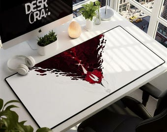 Alfombrilla de escritorio para juegos de Hollow Knight - Alfombrilla de ratón grande para gamers - Alfombrilla de ratón para gamers con diseño de espada fantástica