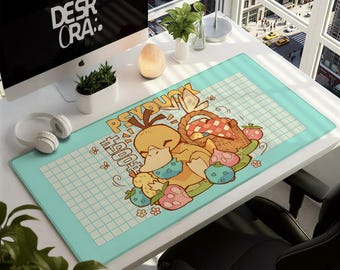 Alfombrilla de escritorio Kawaii Psyduck - Bonita alfombrilla de ratón para juegos de Pokémon - Alfombrilla de ratón para gamers