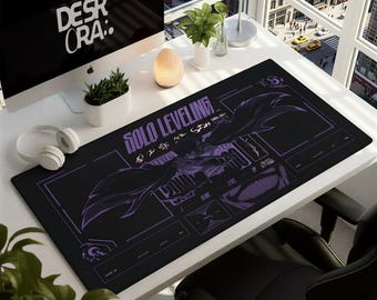 Solo Leveling Anime Desk Mat - Large Sung Jin Woo Gaming Mouse Pad - Gamer Mousepad
