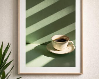 Coffee Kitchen Poster | Minimalist Wall Art | Modern Kitchen Decor | Digital Download