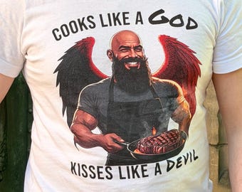 Bearded Chef T‑Shirt • Funny BBQ Shirt for Husband