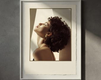 Editorial Fashion Portrait Print | Moody Wall Art | Digital Download