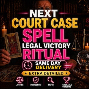 Court Case Spell | Legal Victory Ritual, Win Your Lawsuit, Justice Magic, Truth Revealed, Same Day