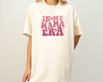 Camiseta "En mi era mamá", Camiseta para mamá, Camiseta con estampado de mamá adorable, Camiseta retro de maternidad, Camiseta rosa para mamá, Regalo para mamá