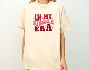 Camiseta "En mi época de soltera", camiseta divertida de San Valentín, camiseta retro con estampado de amor, camiseta para amigas, camiseta con corazón, regalo unisex de San Valentín