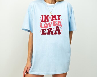 Camiseta "In My Lover Era", camiseta de San Valentín, camiseta con estampado de amor, camiseta retro con corazón, camiseta rosa romántica, regalo unisex.