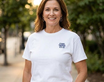 Camiseta del Día de la Madre de Cool Moms Club - Camiseta para mamá con estampado en la espalda - Regalo para mamá - Estilo unisex extragrande - Miembro orgullosa de Cool Moms Club