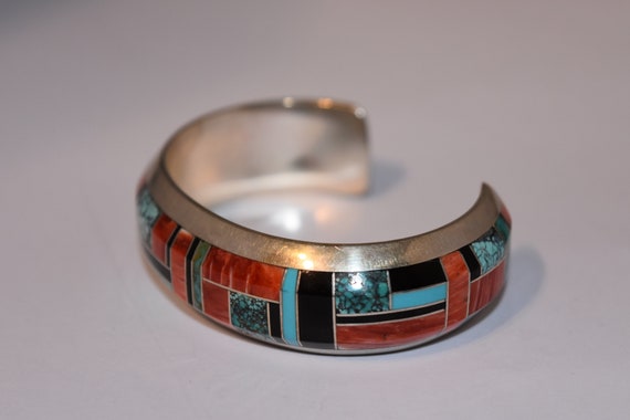 Exquisite Heavy Sterling Vintage Navajo RB IHMSS … - image 7