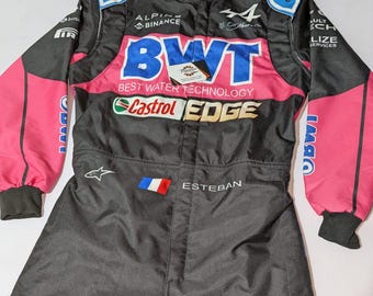 Esteban Ocon Inspired Racing Jumpsuit, F1 Costume, Motorsport Cosplay Outfit, Race Driver Suit