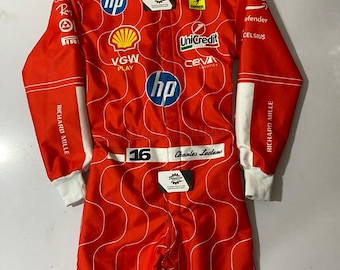 Charles Leclerc 2025 F1 Racing Suit, Formula 1 Motorsport Outfit, Lightweight Breathable Costume