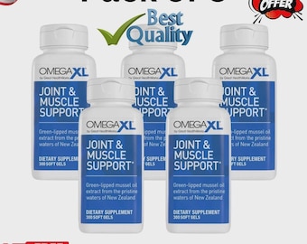 Pack Of 5 Omega XL 300 Capsules-Green Lipped Mussel Joint & Muscle Relief