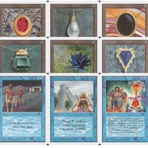 mtg 9 power cards 9X | Set #1 | P9 | Power Nine | Anime | Full Art Power Nine Mtg - Etsy